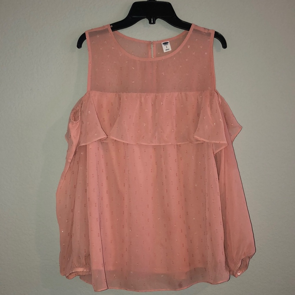 Cold Shoulder Blush Pink Blouse